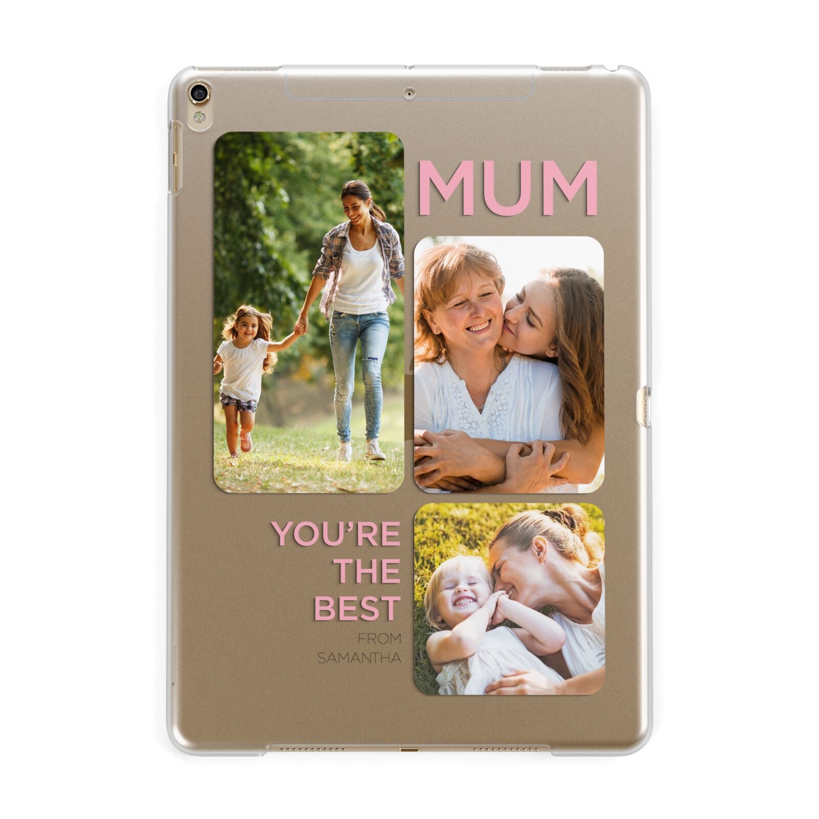 Personalised Mothers Day Apple iPad Gold Case