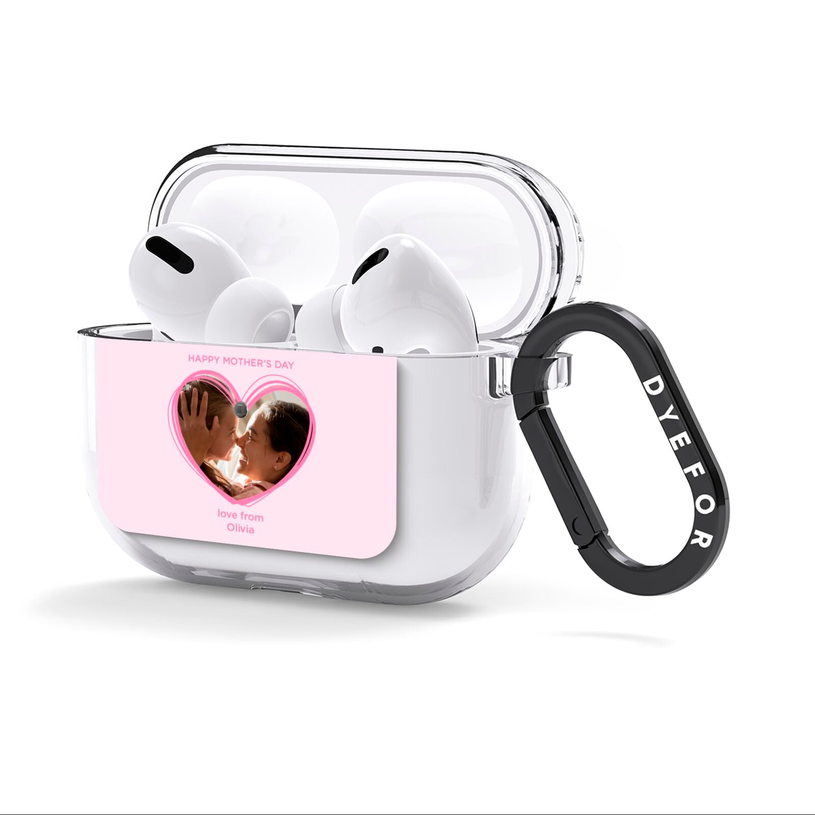 Personalised Mothers Day Photo Name AirPods Clear Case 3rd Gen Side Image