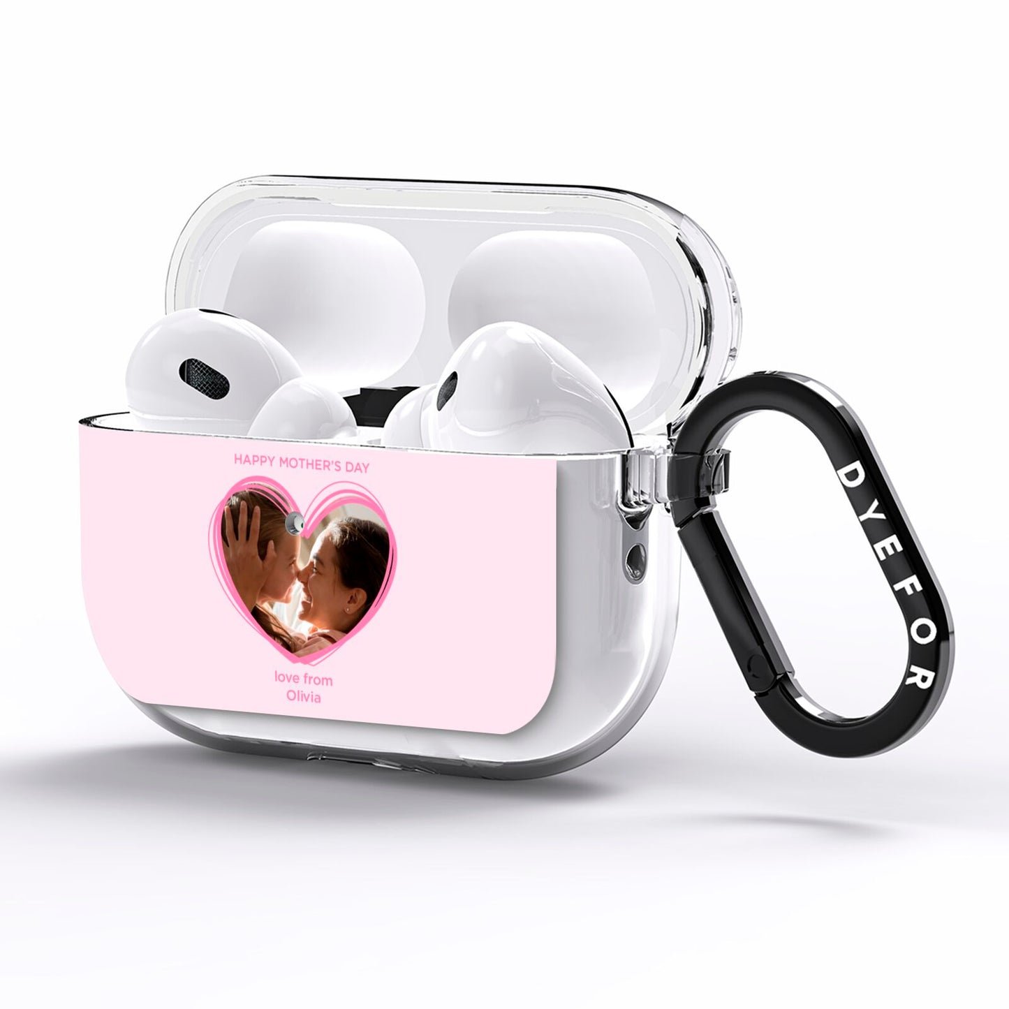 Personalised Mothers Day Photo Name AirPods Pro Clear Case Side Image