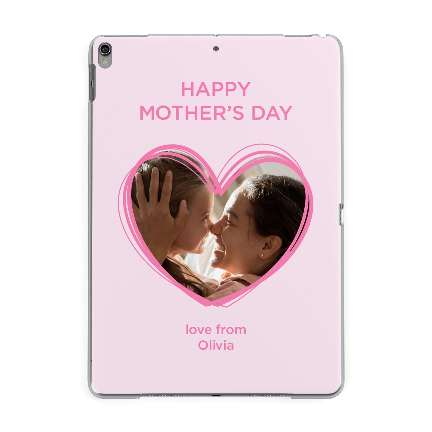 Personalised Mothers Day Photo Name Apple iPad Grey Case