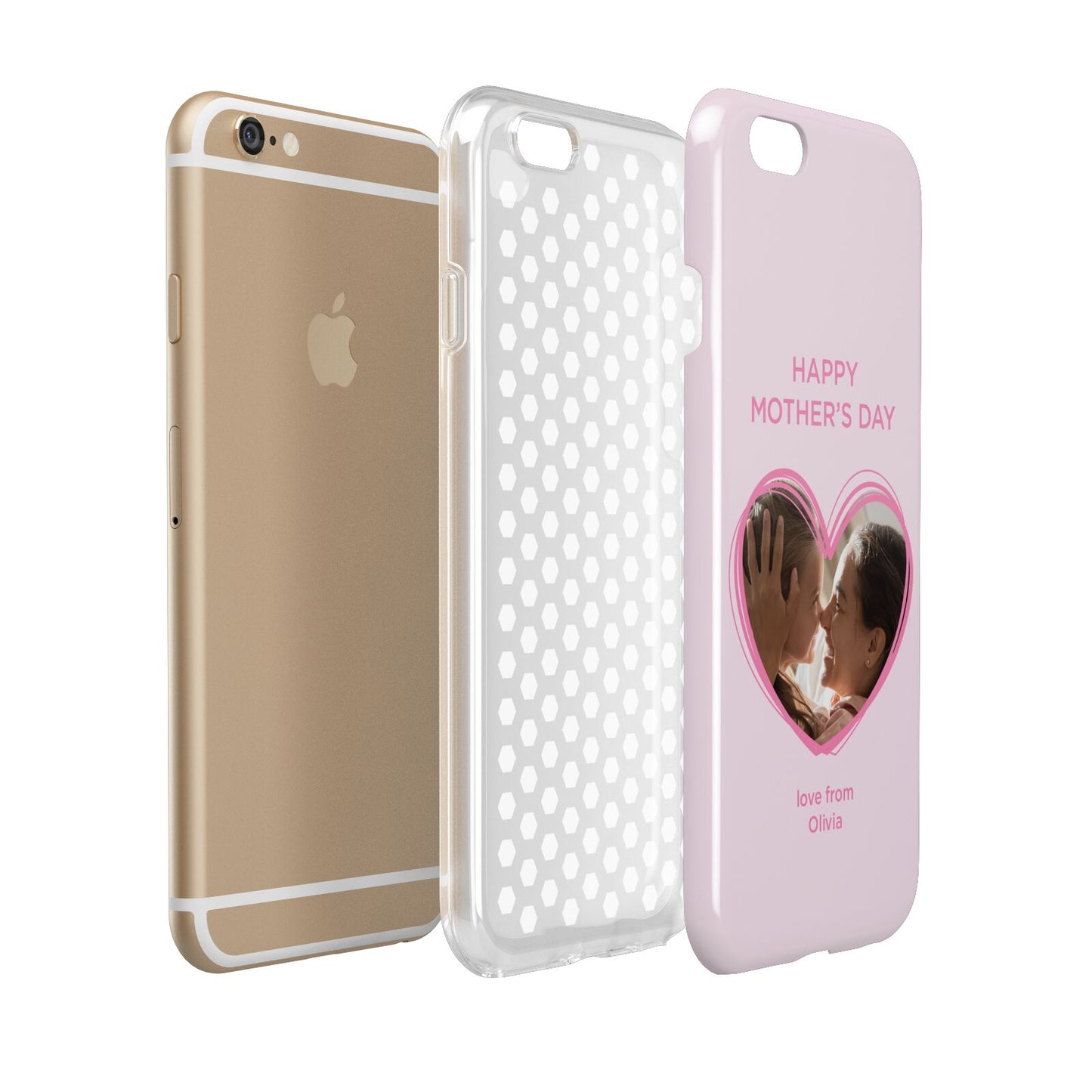 Personalised Mothers Day Photo Name Apple iPhone 6 3D Tough Case Expanded view