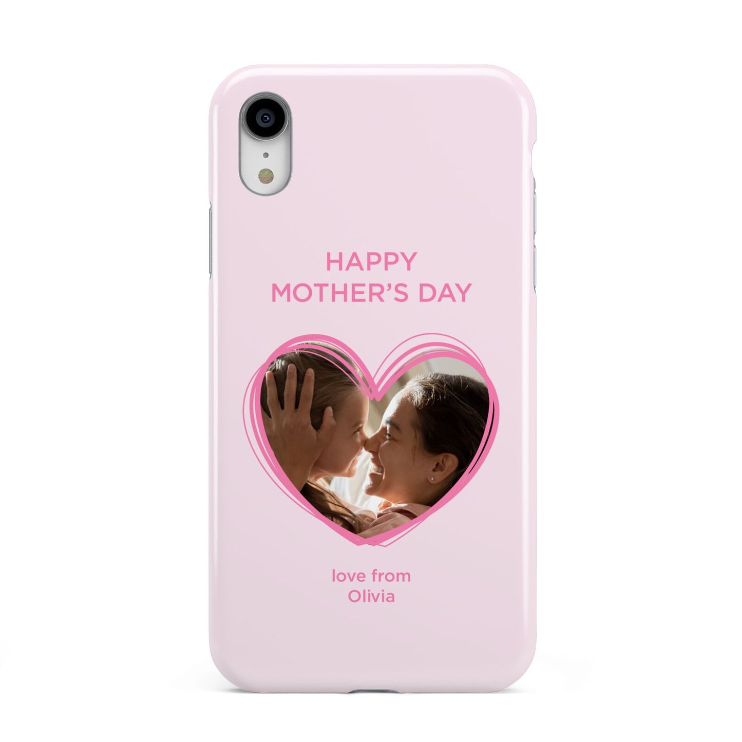 Personalised Mothers Day Photo Name Apple iPhone XR White 3D Tough Case