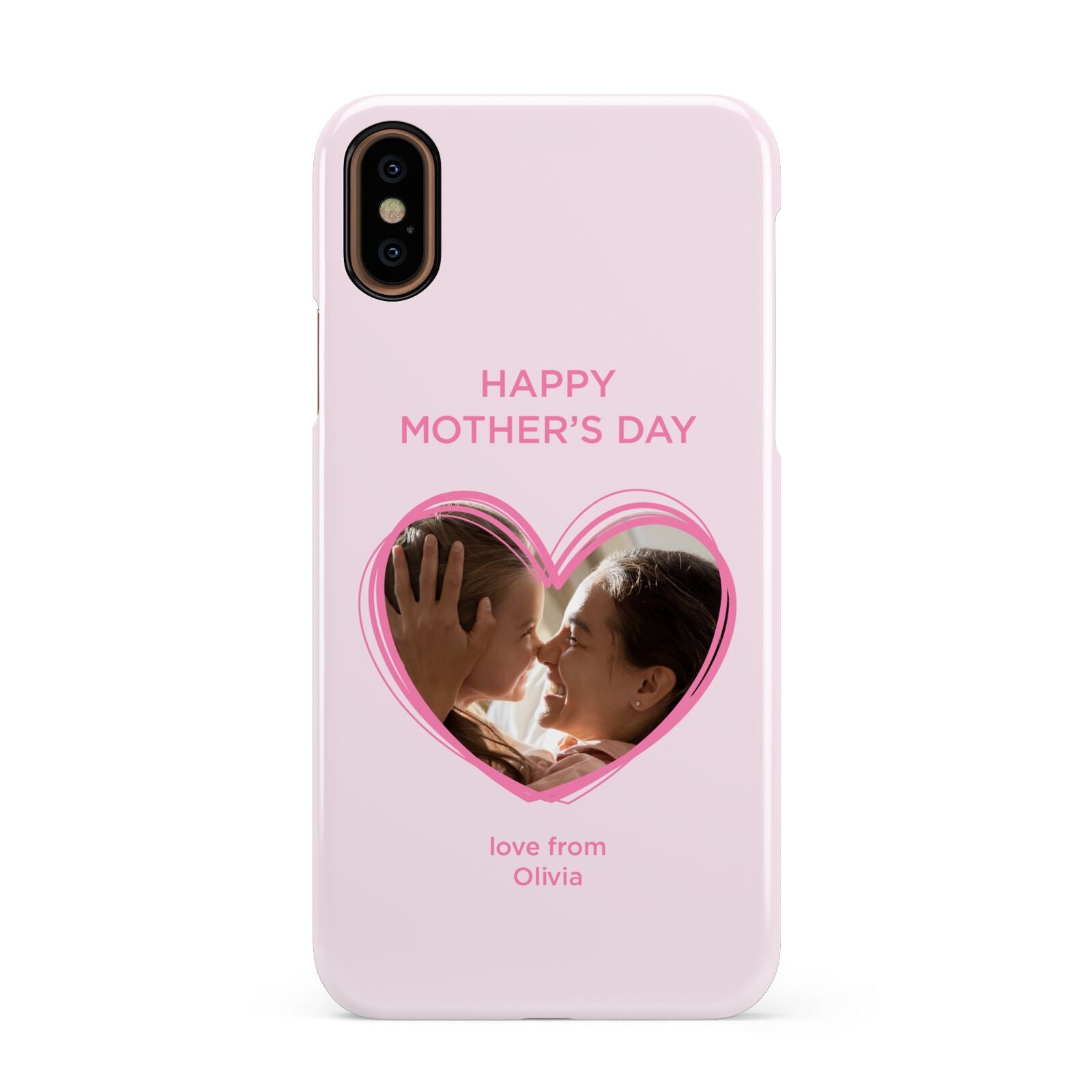 Personalised Mothers Day Photo Name Apple iPhone XS 3D Snap Case