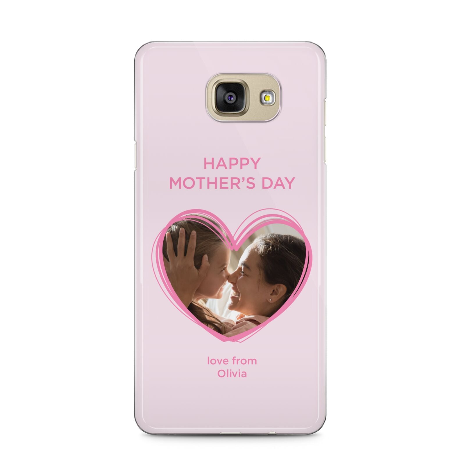 Personalised Mothers Day Photo Name Samsung Galaxy A5 2016 Case on gold phone