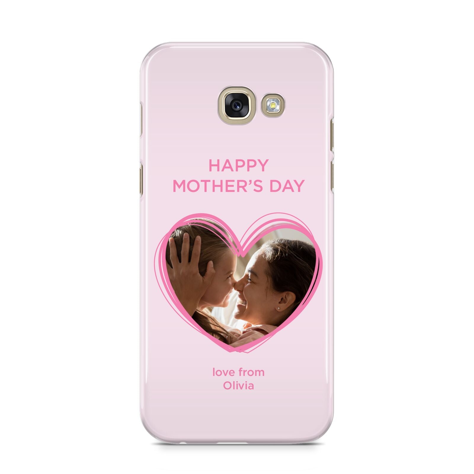 Personalised Mothers Day Photo Name Samsung Galaxy A5 2017 Case on gold phone