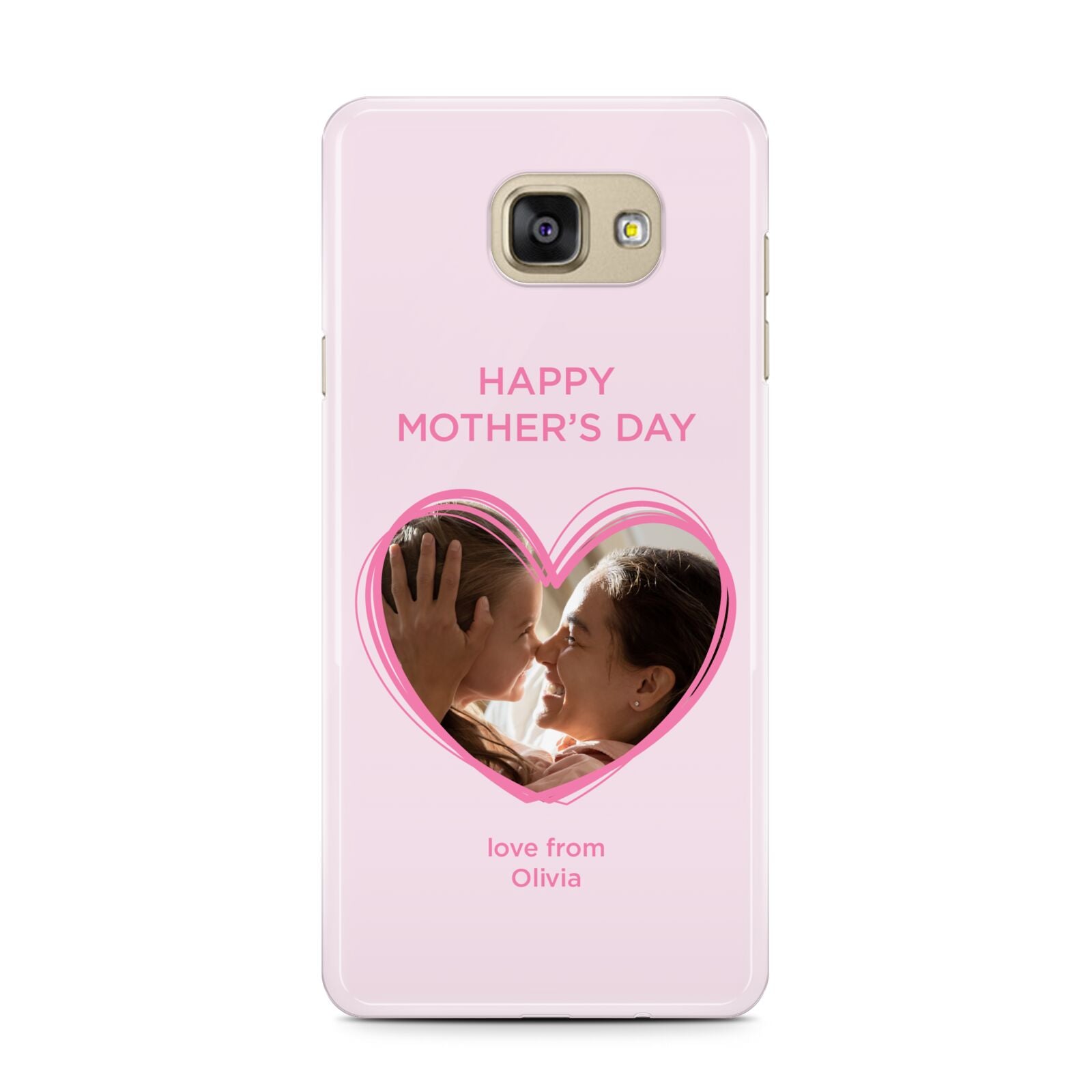 Personalised Mothers Day Photo Name Samsung Galaxy A7 2016 Case on gold phone