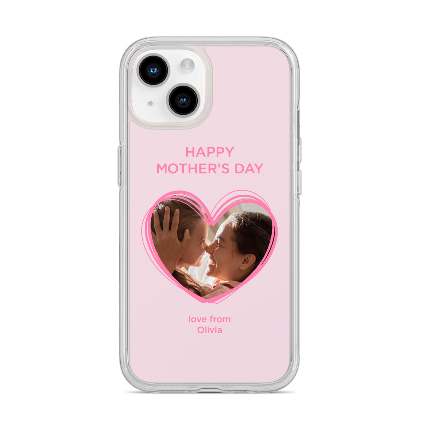 Personalised Mothers Day Photo Name iPhone 14 Clear Tough Case Starlight