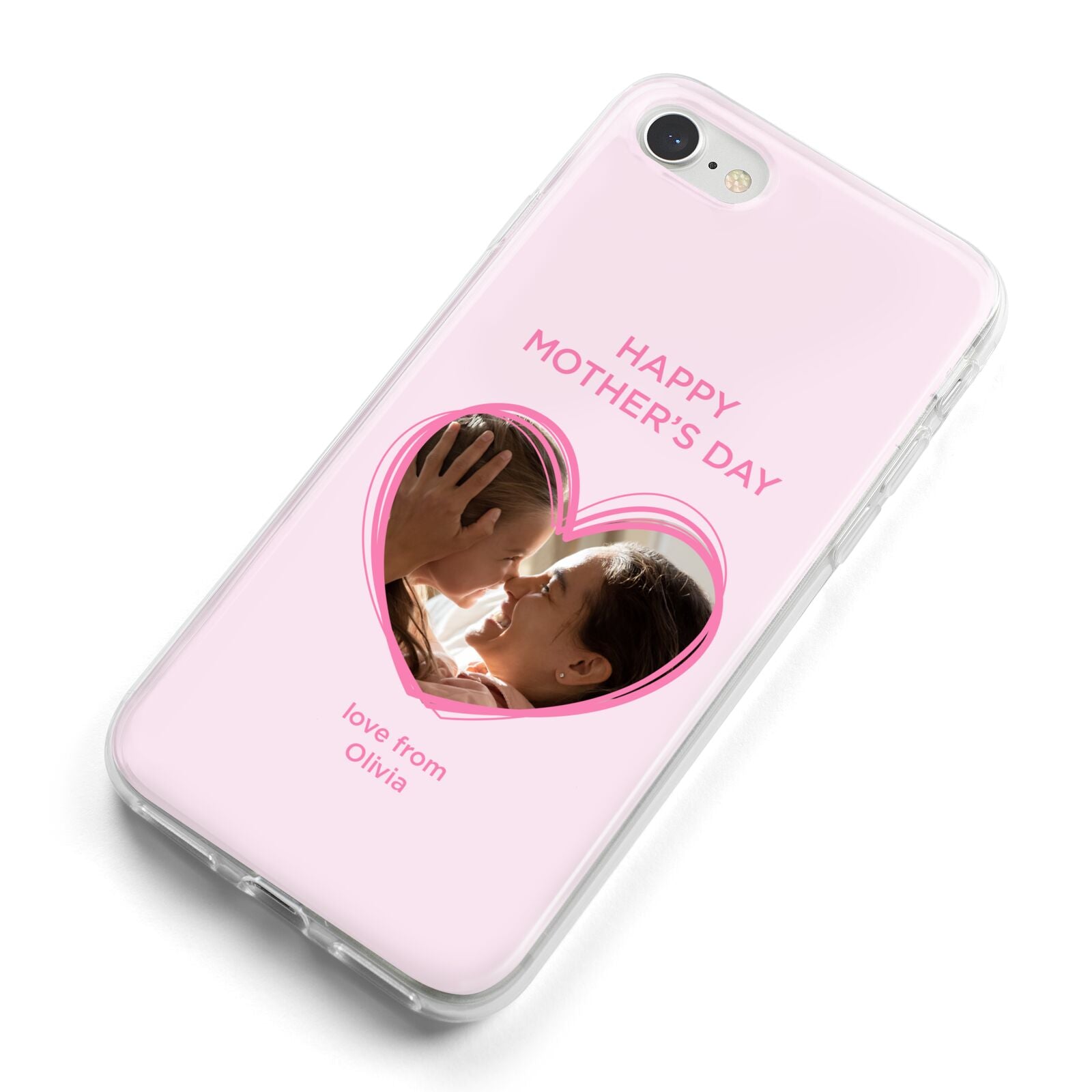 Personalised Mothers Day Photo Name iPhone 8 Bumper Case on Silver iPhone Alternative Image