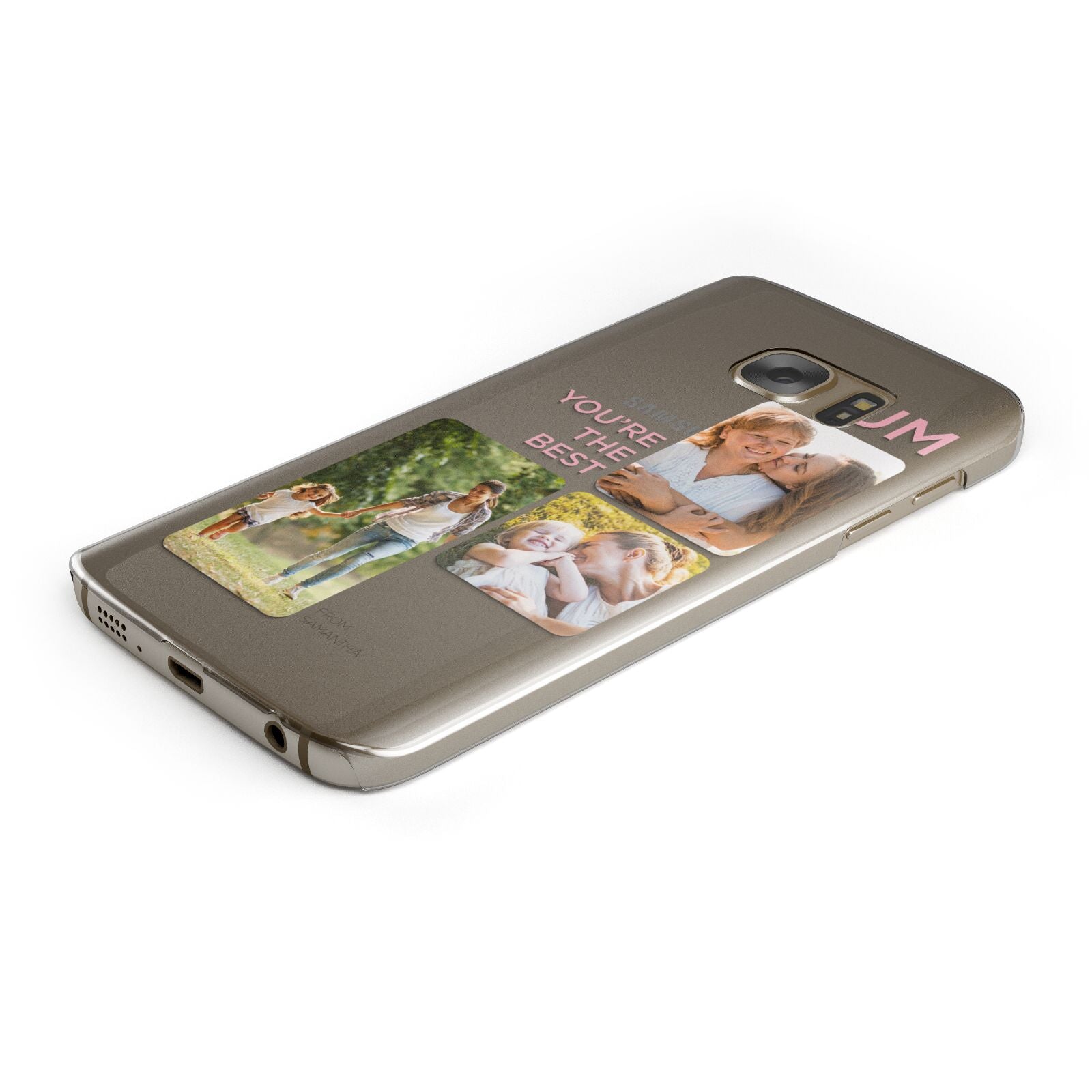 Personalised Mothers Day Protective Samsung Galaxy Case Angled Image