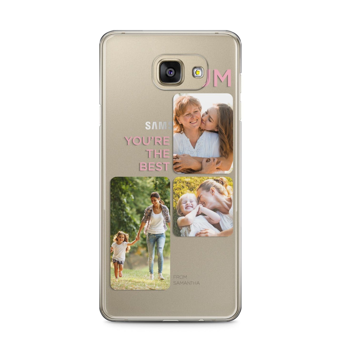 Personalised Mothers Day Samsung Galaxy A5 2016 Case on gold phone