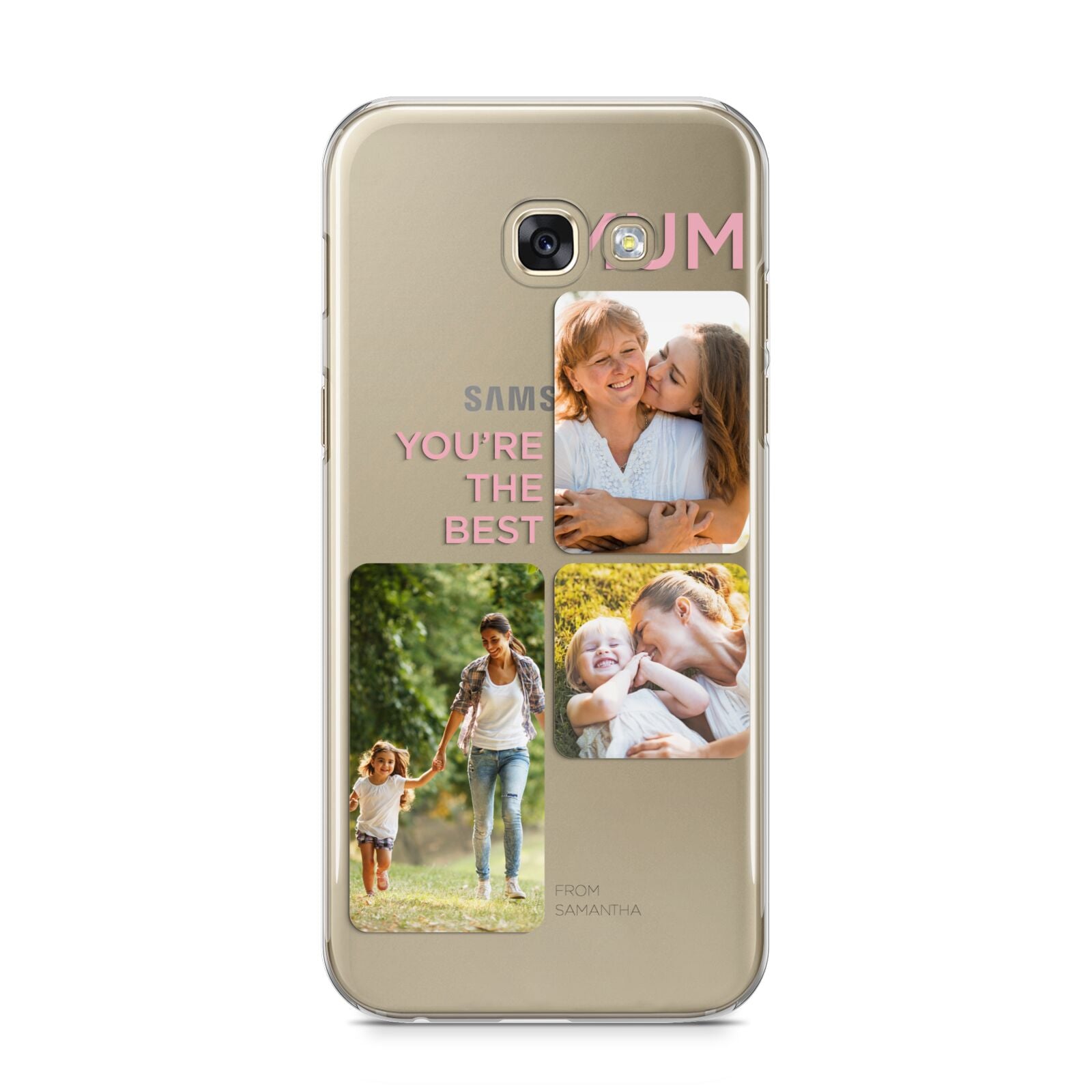 Personalised Mothers Day Samsung Galaxy A5 2017 Case on gold phone