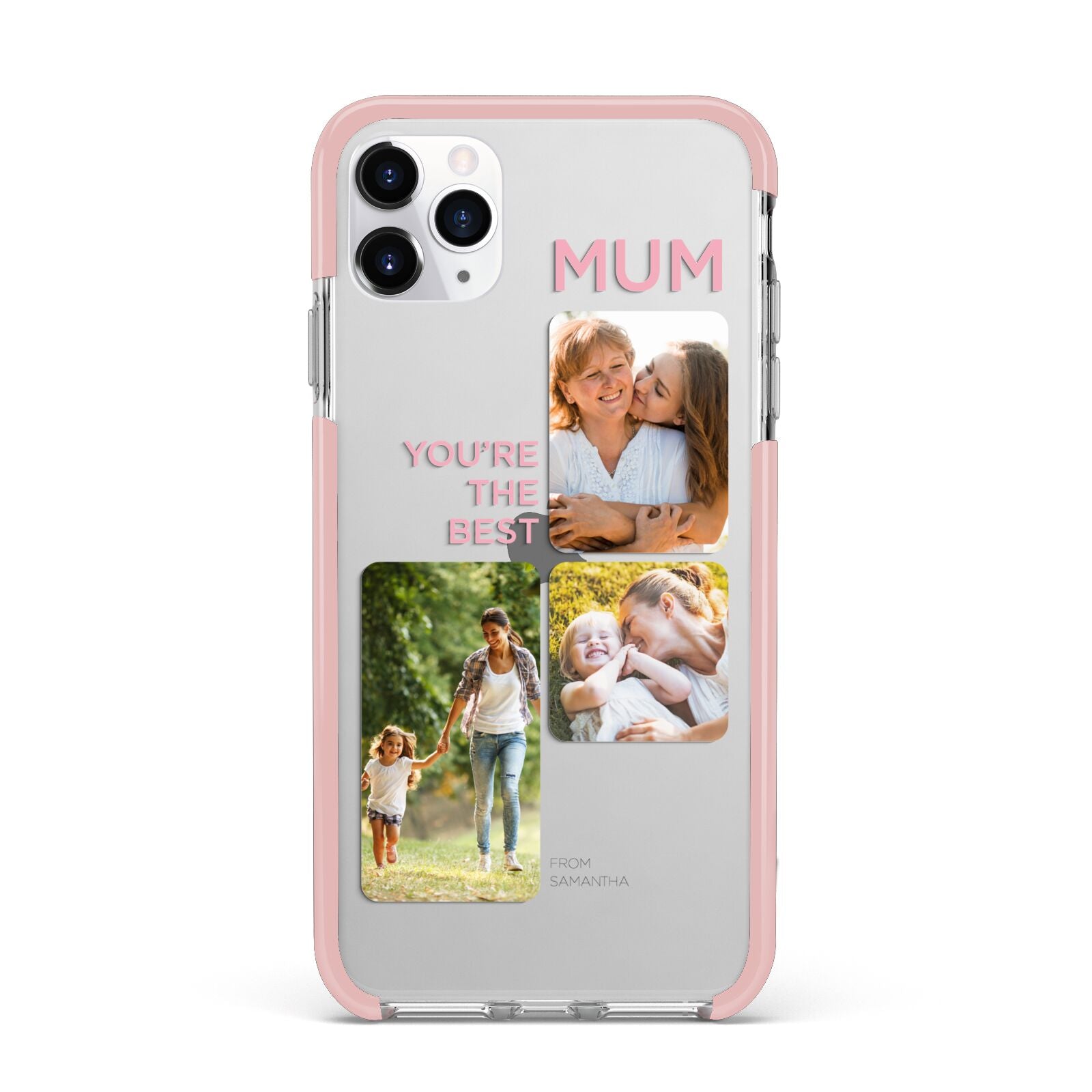 Personalised Mothers Day iPhone 11 Pro Max Impact Pink Edge Case