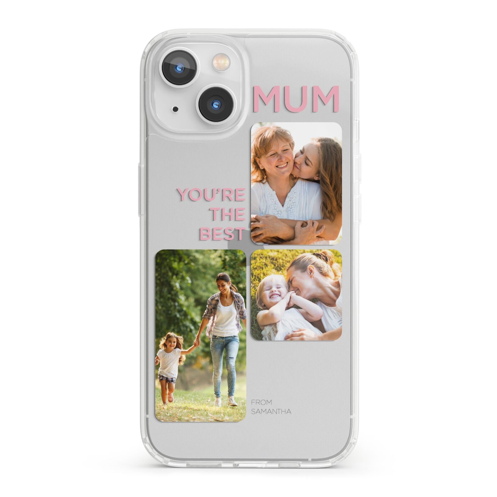 Personalised Mothers Day iPhone 13 Clear Bumper Case