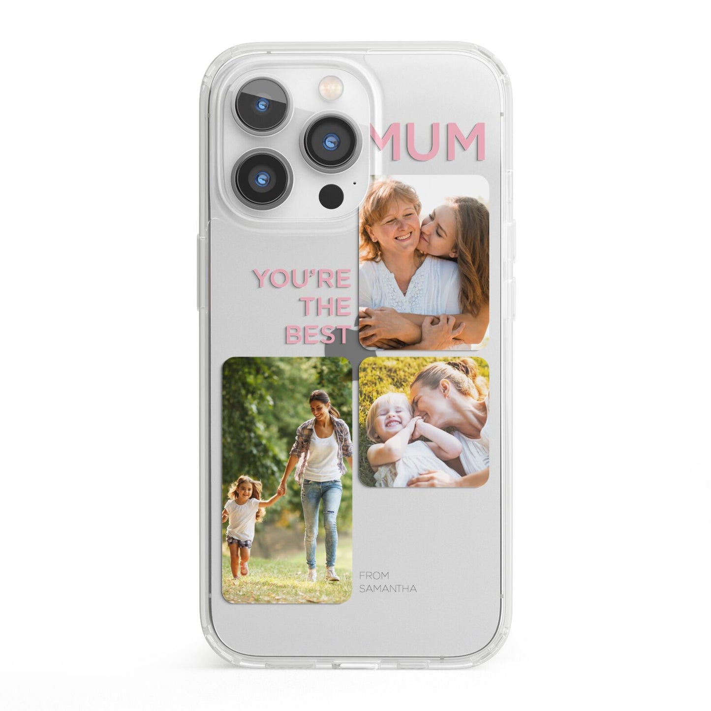 Personalised Mothers Day iPhone 13 Pro Clear Bumper Case