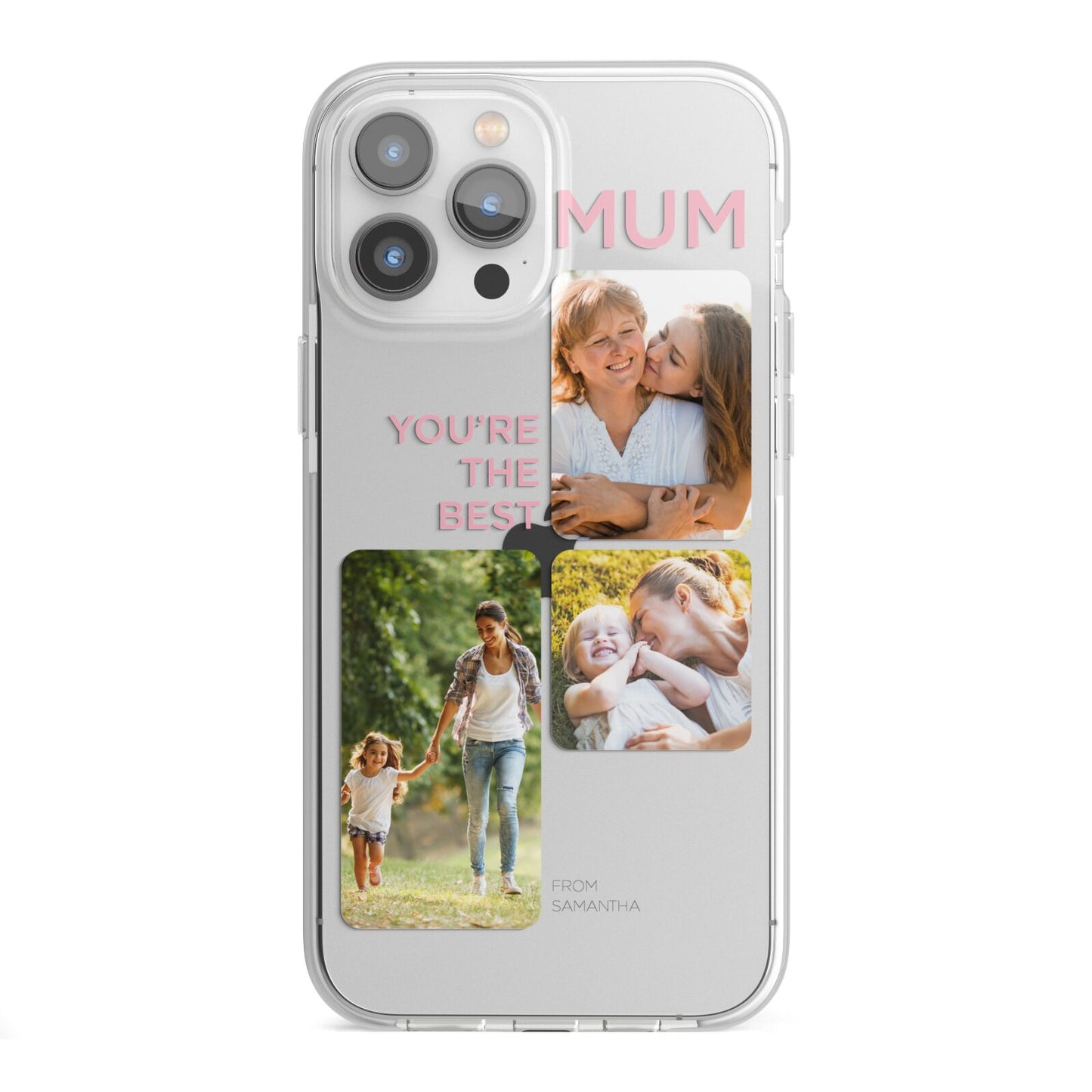 Personalised Mothers Day iPhone 13 Pro Max TPU Impact Case with White Edges