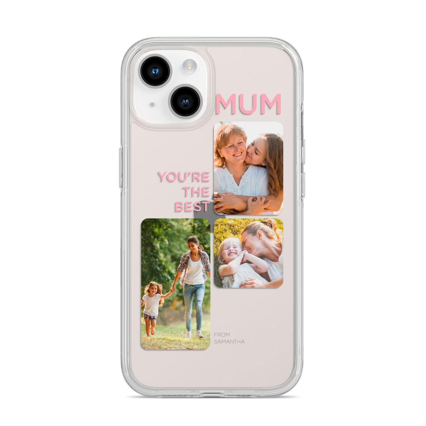 Personalised Mothers Day iPhone 14 Clear Tough Case Starlight