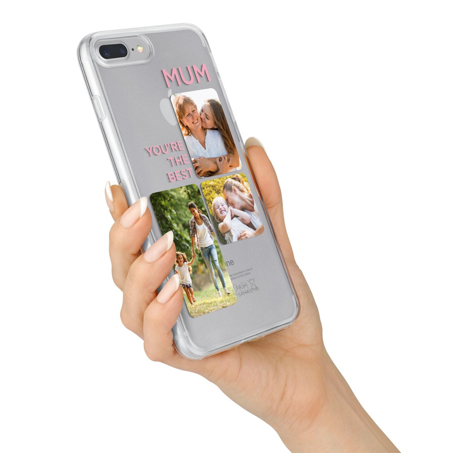 Personalised Mothers Day iPhone 7 Plus Bumper Case on Silver iPhone Alternative Image