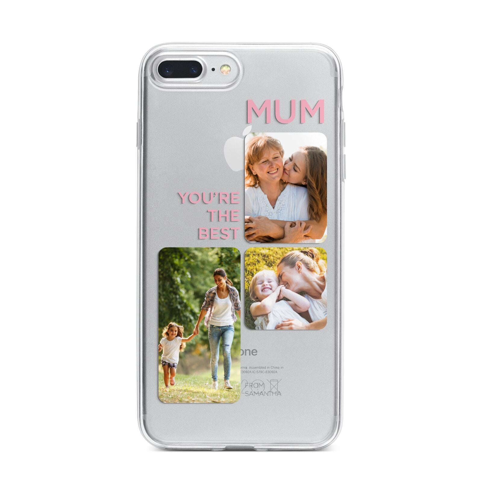 Personalised Mothers Day iPhone 7 Plus Bumper Case on Silver iPhone