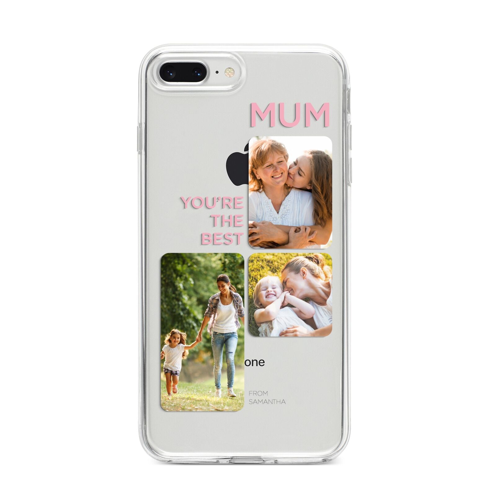 Personalised Mothers Day iPhone 8 Plus Bumper Case on Silver iPhone