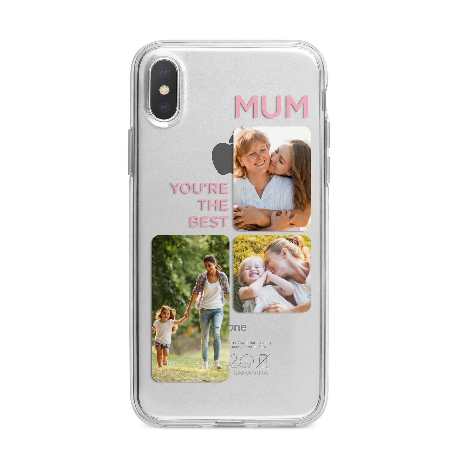 Personalised Mothers Day iPhone X Bumper Case on Silver iPhone Alternative Image 1