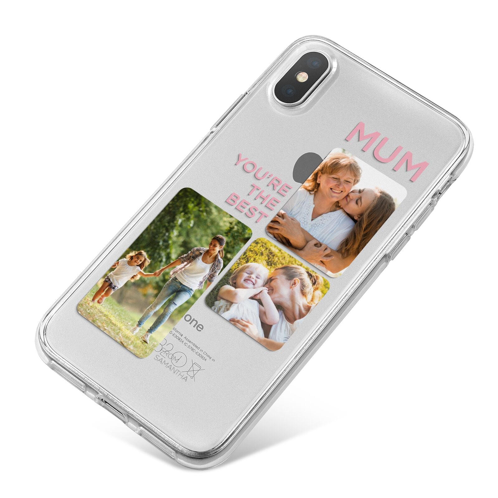 Personalised Mothers Day iPhone X Bumper Case on Silver iPhone