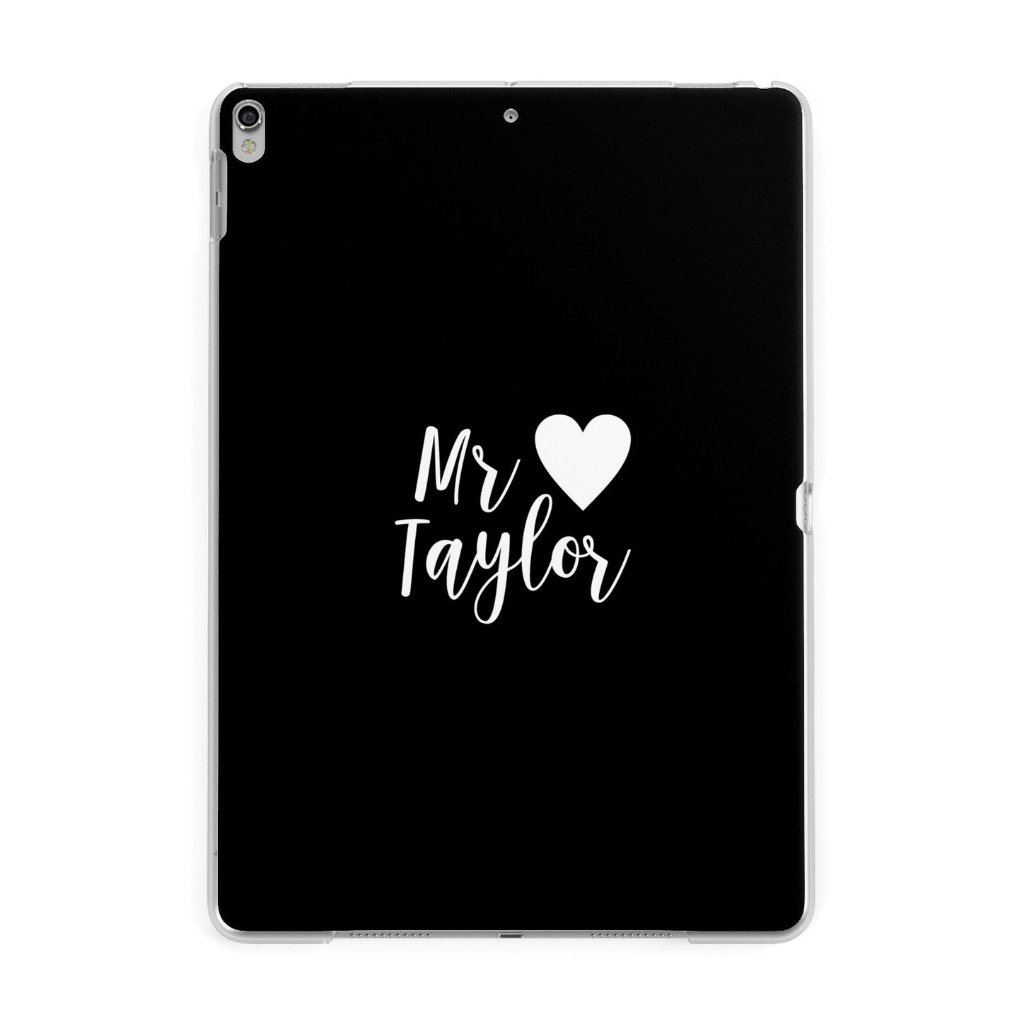 Personalised Mr Apple iPad Silver Case