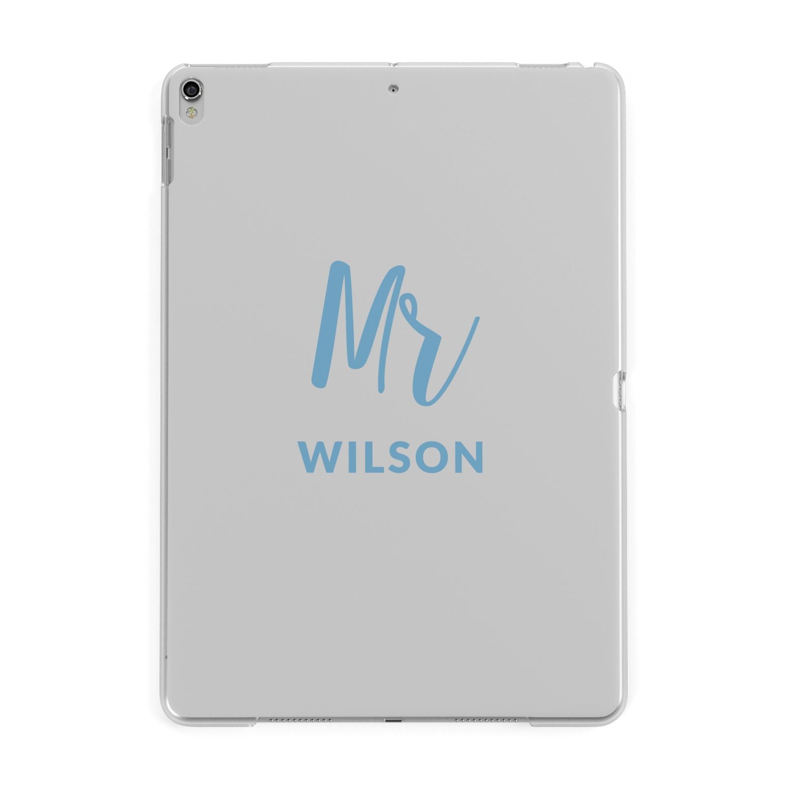 Personalised Mr Couple Apple iPad Silver Case