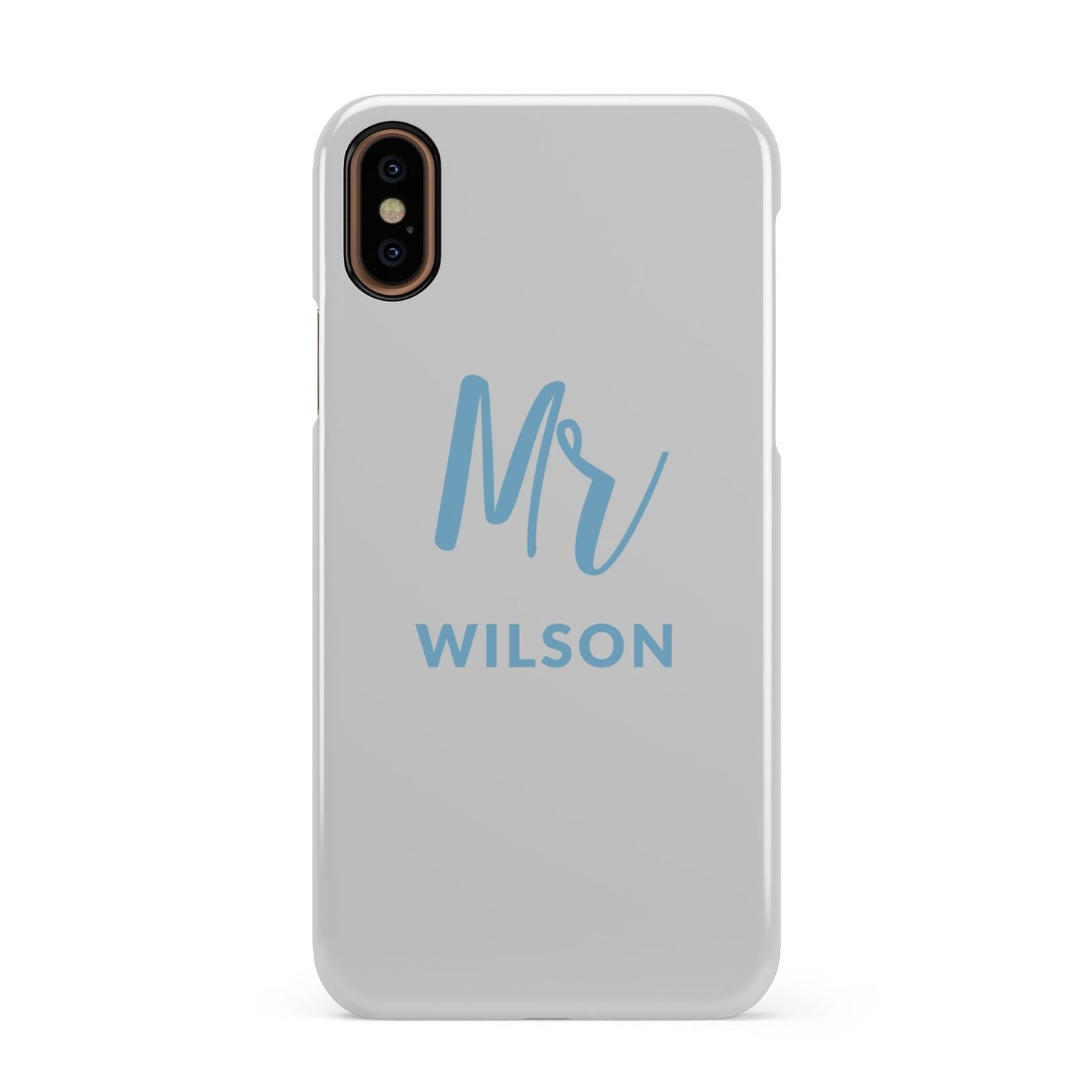 Personalised Mr Couple Apple iPhone XS 3D Snap Case