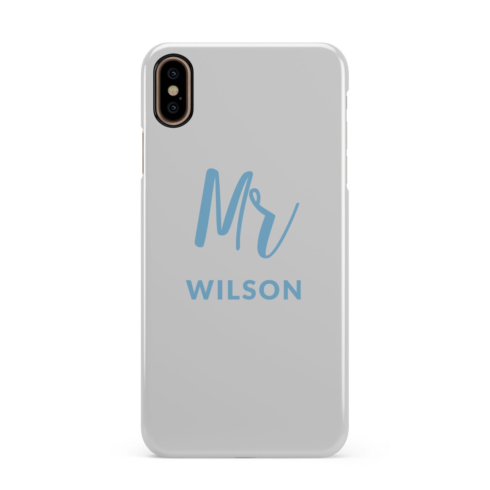 Personalised Mr Couple Apple iPhone Xs Max 3D Snap Case