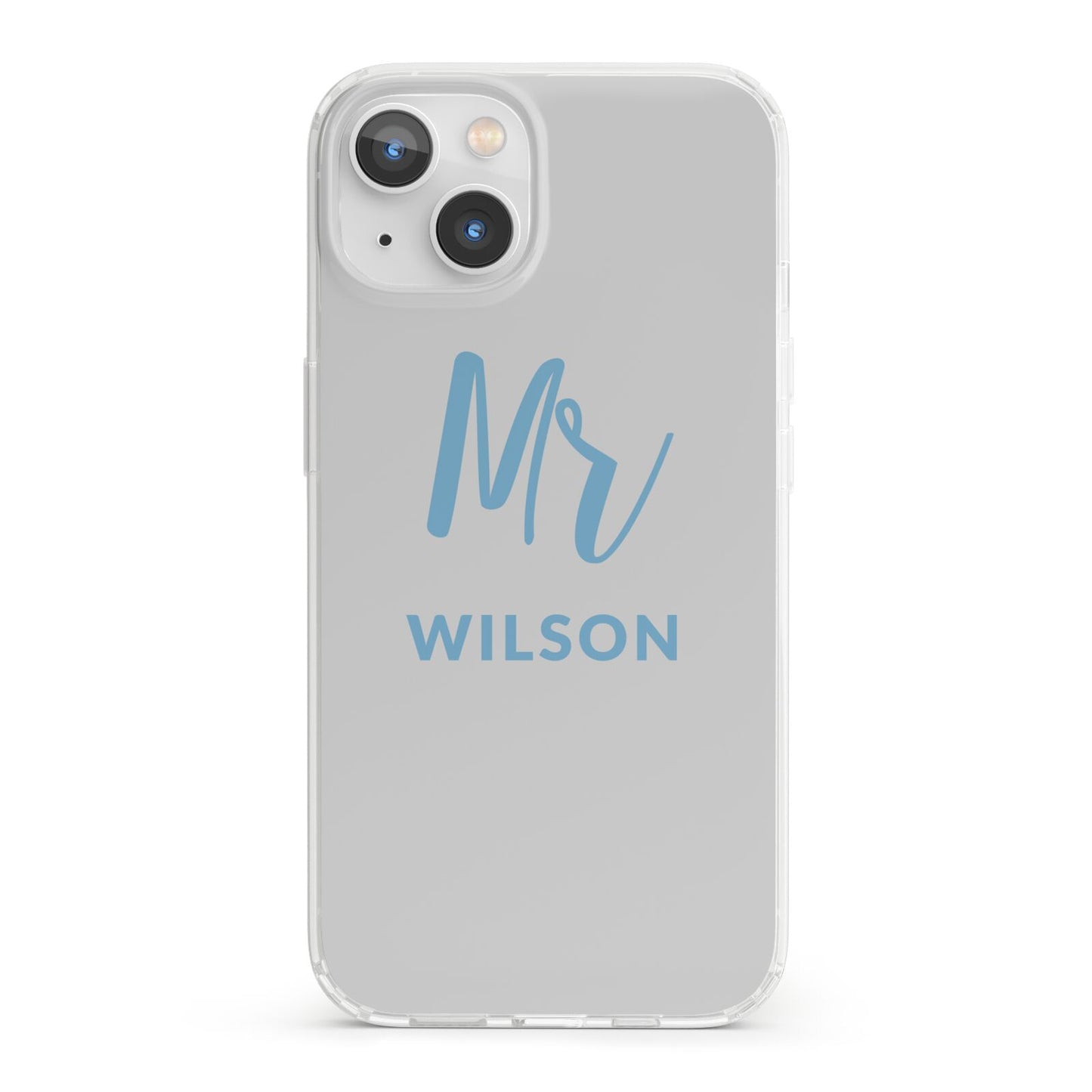 Personalised Mr Couple iPhone 13 Clear Bumper Case