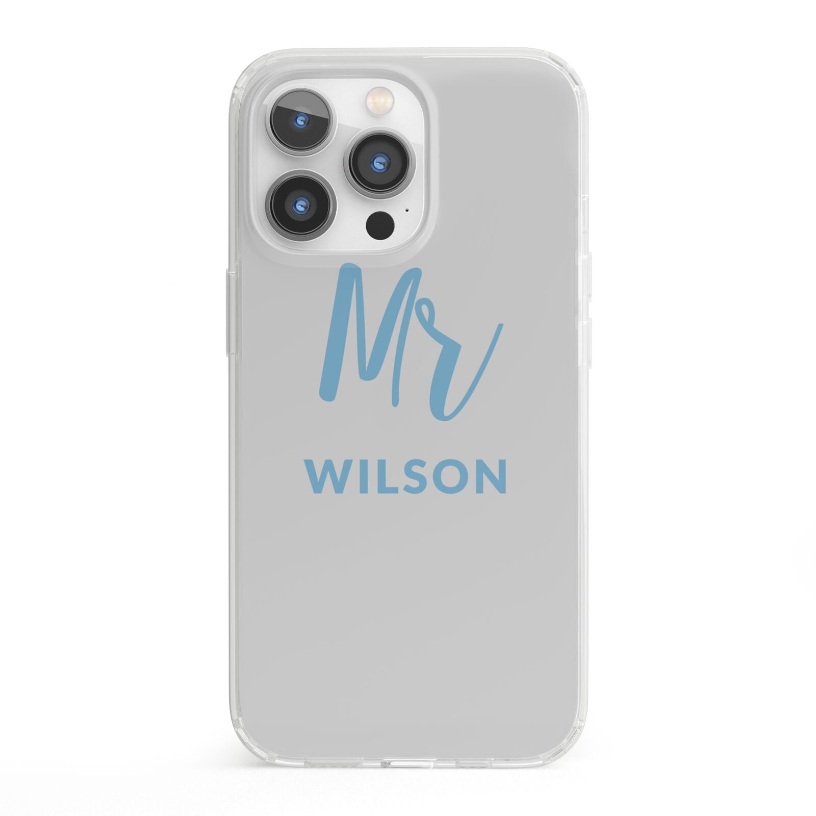 Personalised Mr Couple iPhone 13 Pro Clear Bumper Case