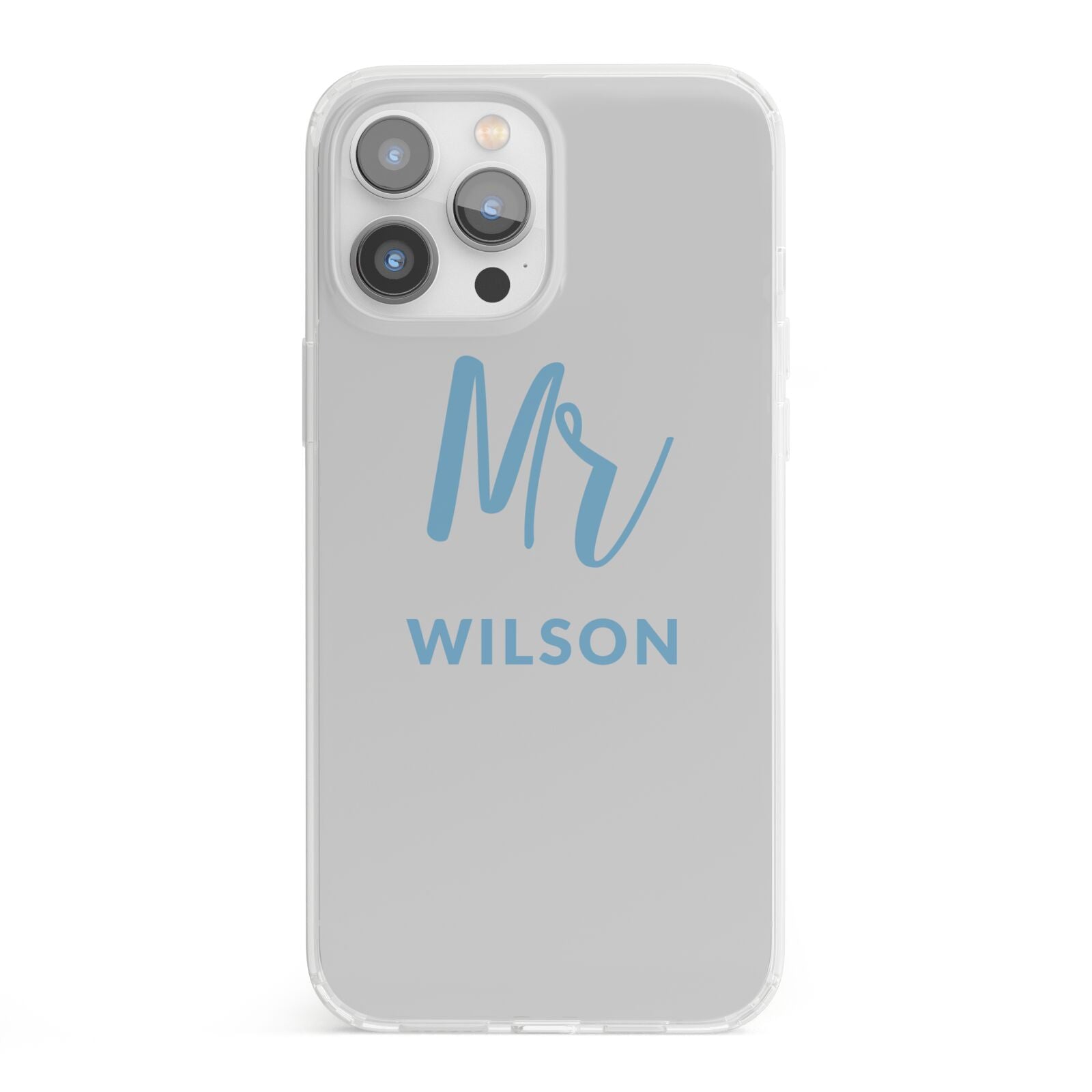 Personalised Mr Couple iPhone 13 Pro Max Clear Bumper Case