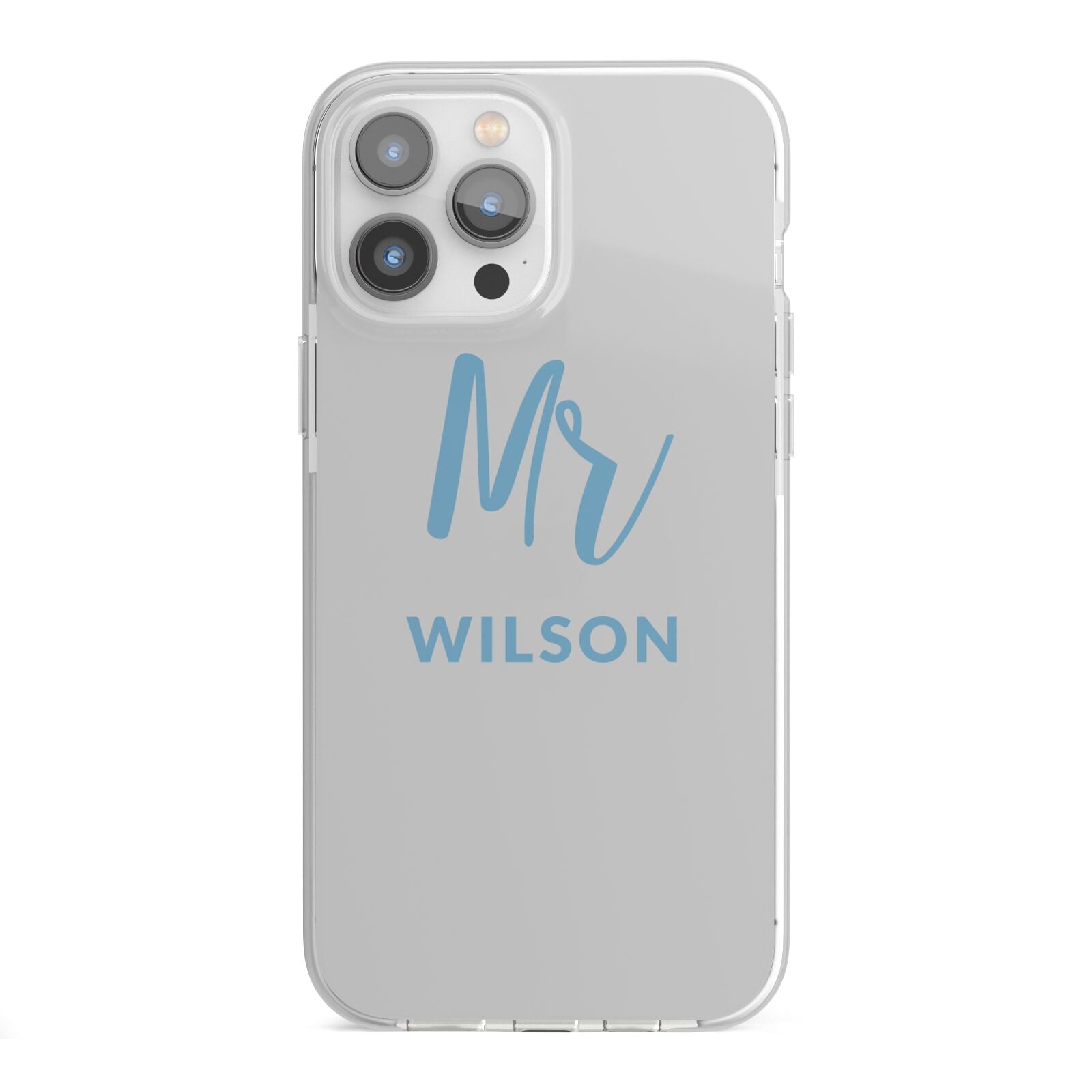 Personalised Mr Couple iPhone 13 Pro Max TPU Impact Case with White Edges