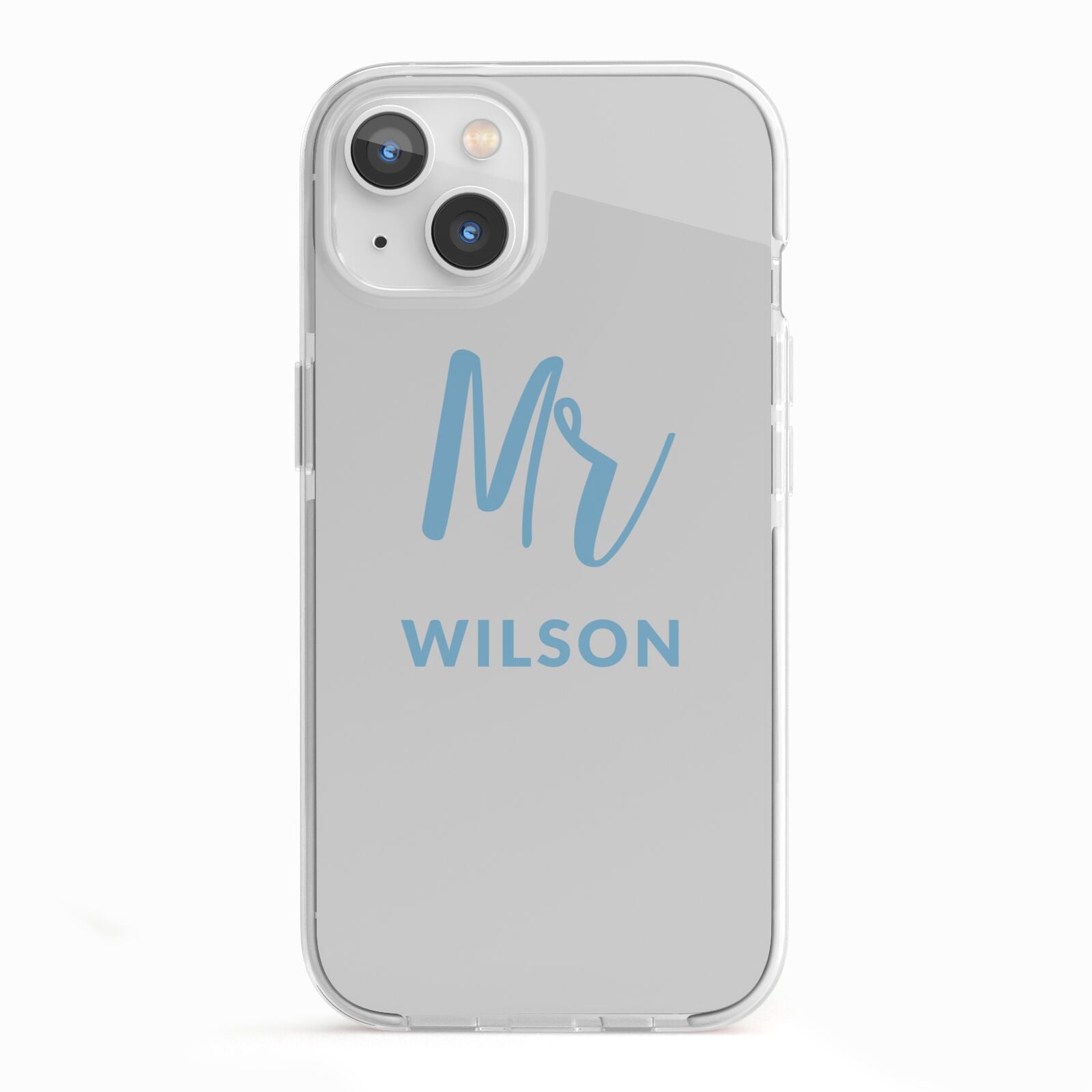 Personalised Mr Couple iPhone 13 TPU Impact Case with White Edges