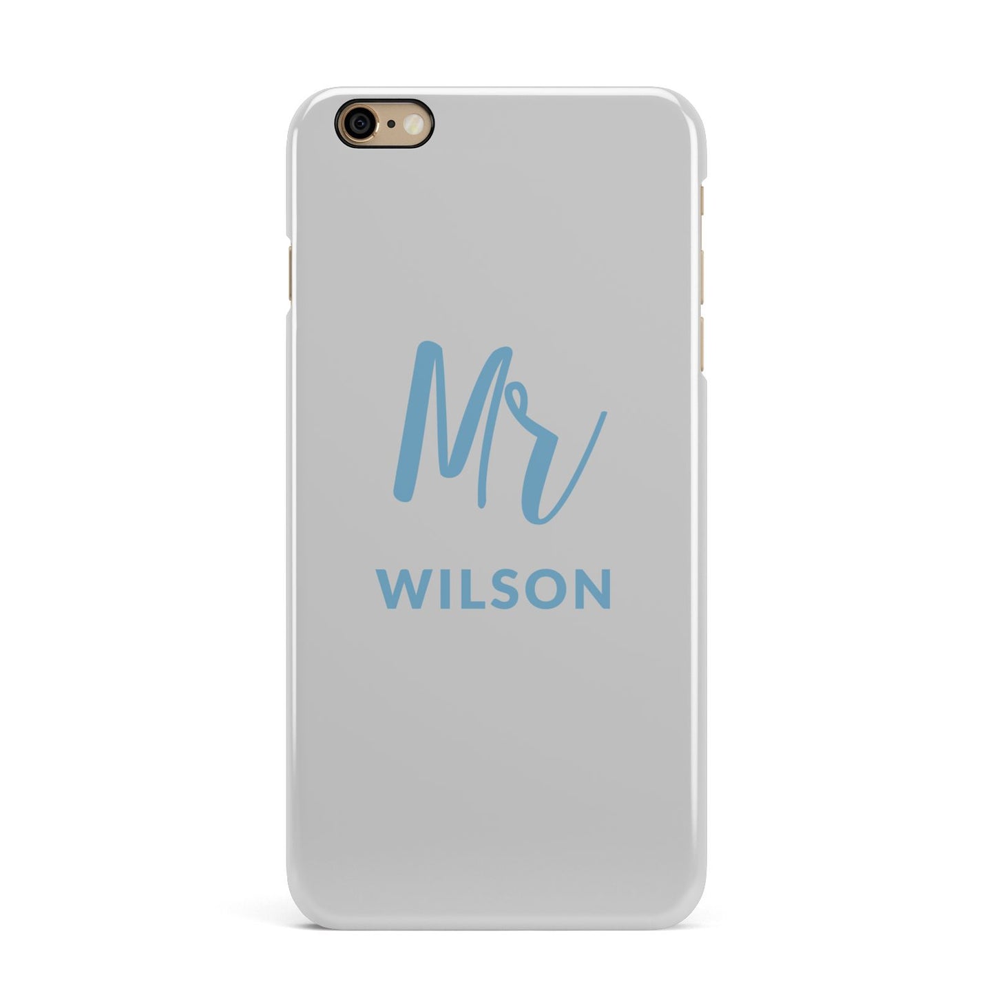 Personalised Mr Couple iPhone 6 Plus 3D Snap Case on Gold Phone