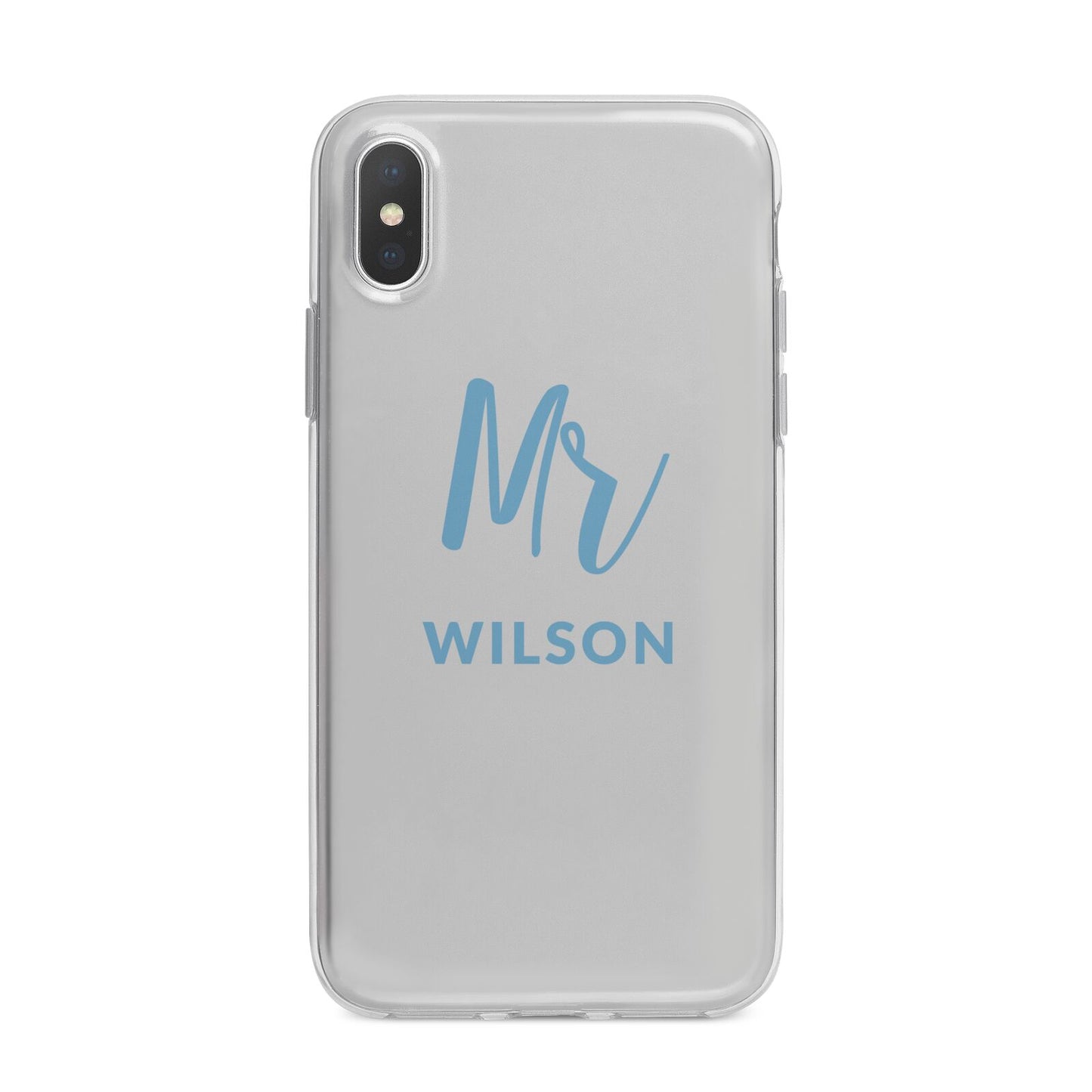 Personalised Mr Couple iPhone X Bumper Case on Silver iPhone Alternative Image 1