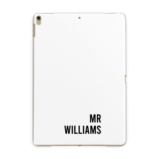 Personalised Mr Surname Apple iPad Gold Case