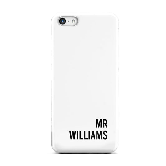 Personalised Mr Surname Apple iPhone 5c Case