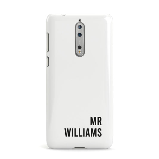 Personalised Mr Surname Nokia Case