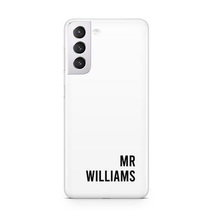 Personalised Mr Surname Samsung S21 Case