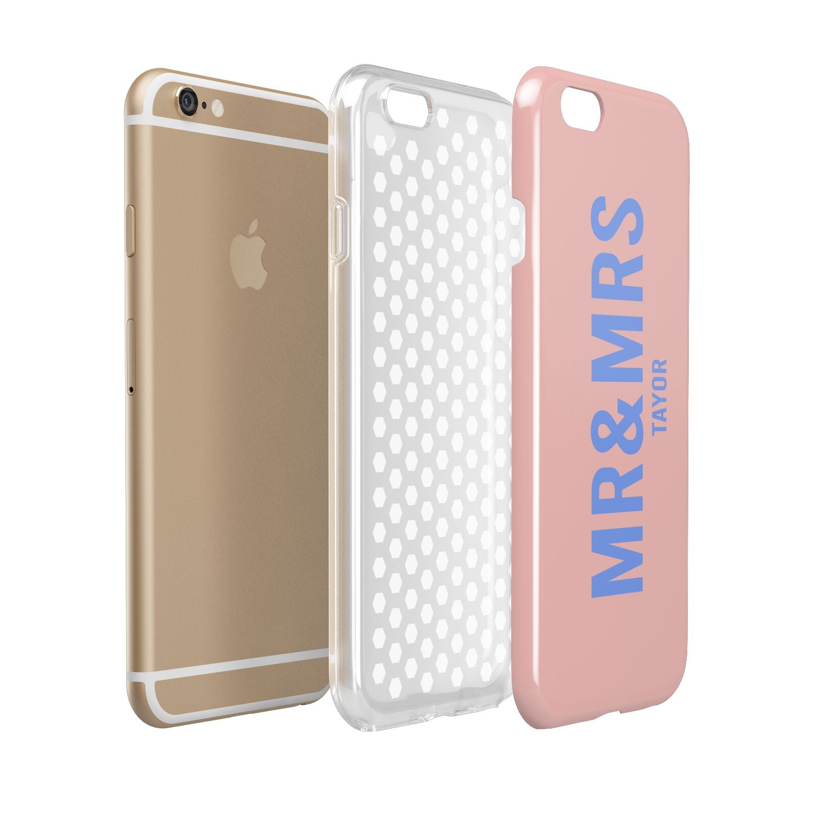 Personalised Mr and Mrs Apple iPhone 6 3D Tough Case Expanded view