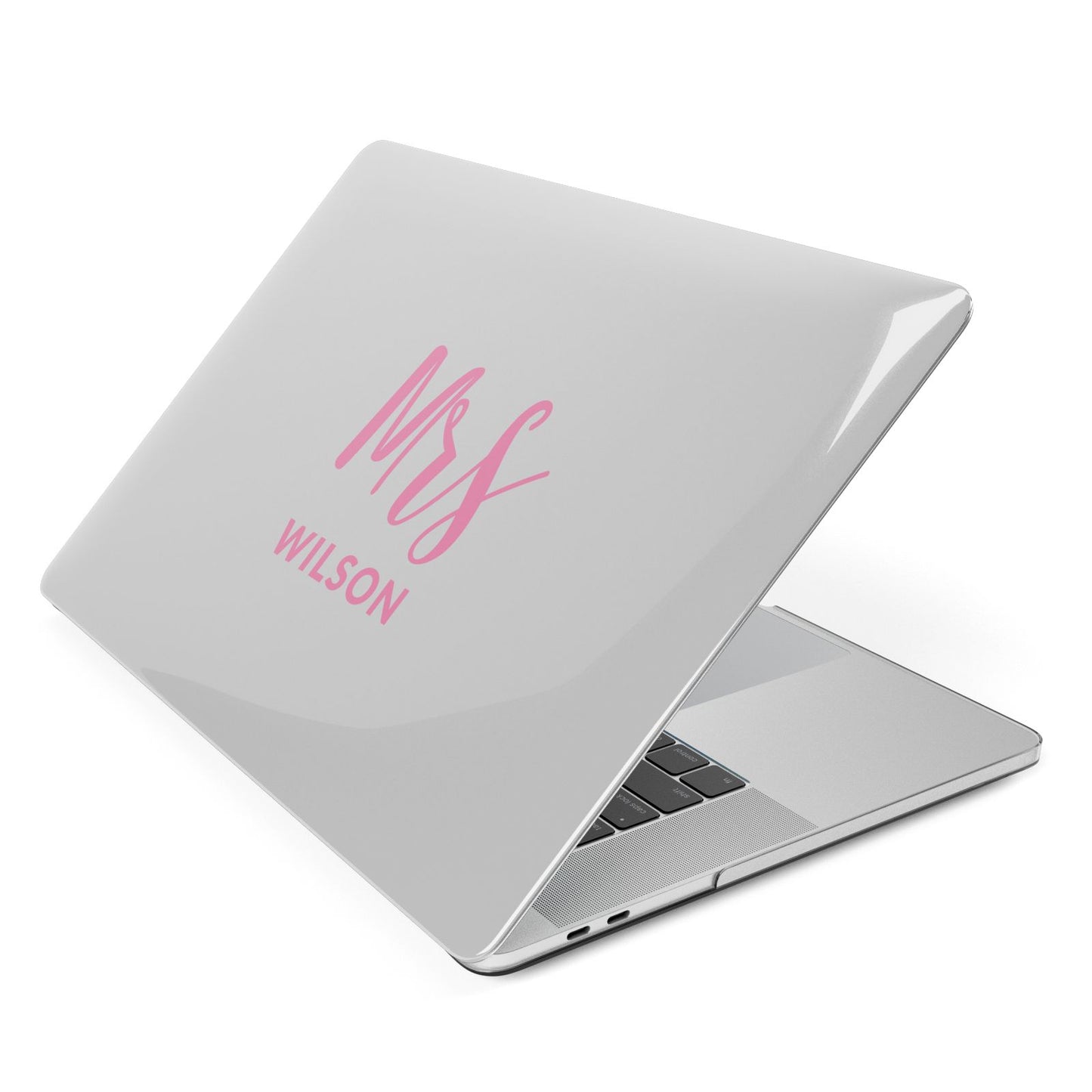 Personalised Mrs Couple Apple MacBook Case Side View