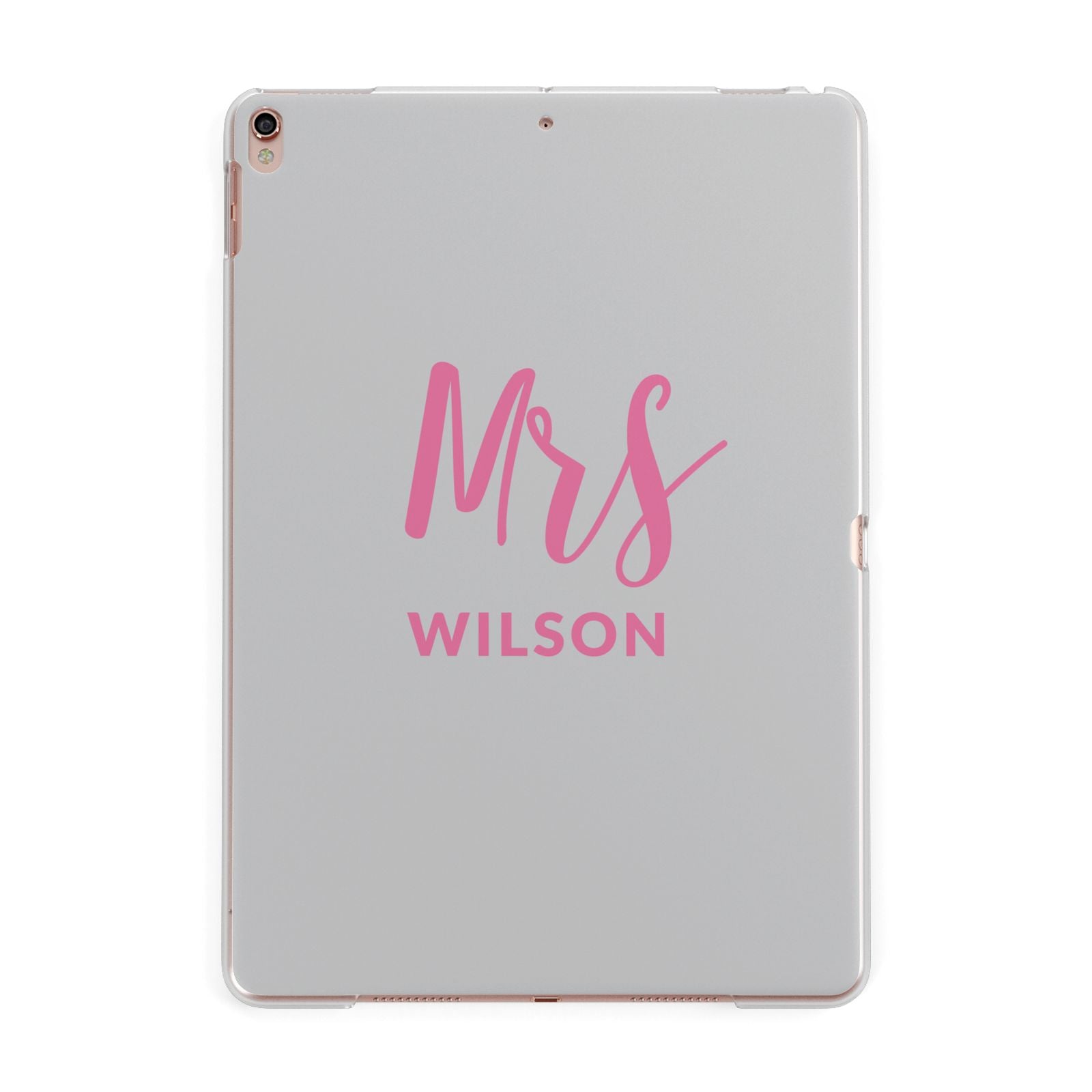 Personalised Mrs Couple Apple iPad Rose Gold Case