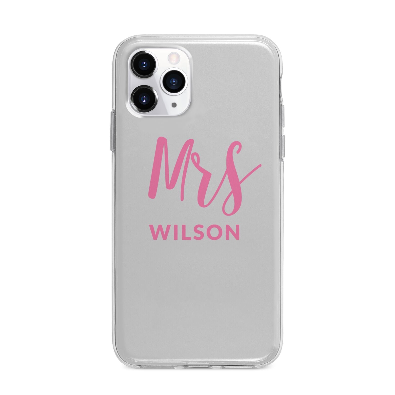 Personalised Mrs Couple Apple iPhone 11 Pro Max in Silver with Bumper Case
