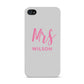 Personalised Mrs Couple Apple iPhone 4s Case