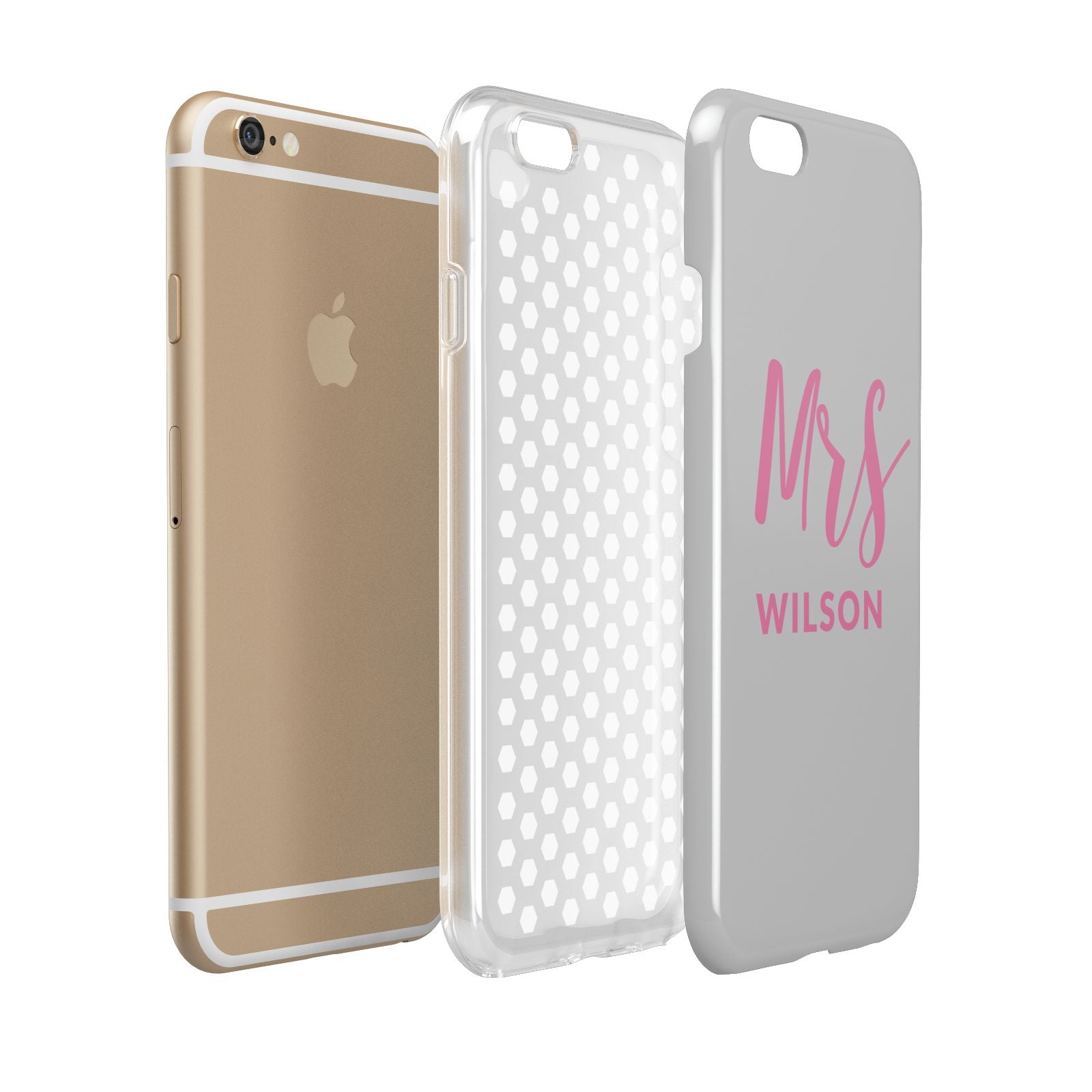 Personalised Mrs Couple Apple iPhone 6 3D Tough Case Expanded view