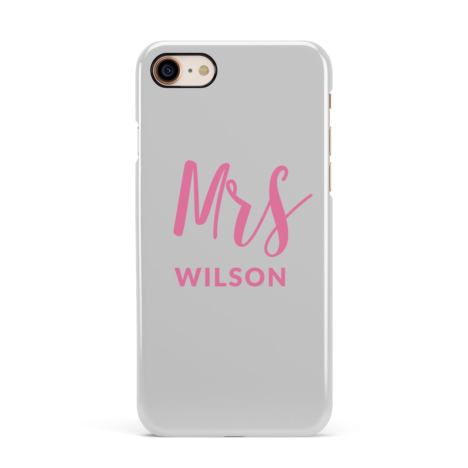 Personalised Mrs Couple Apple iPhone 7 8 3D Snap Case