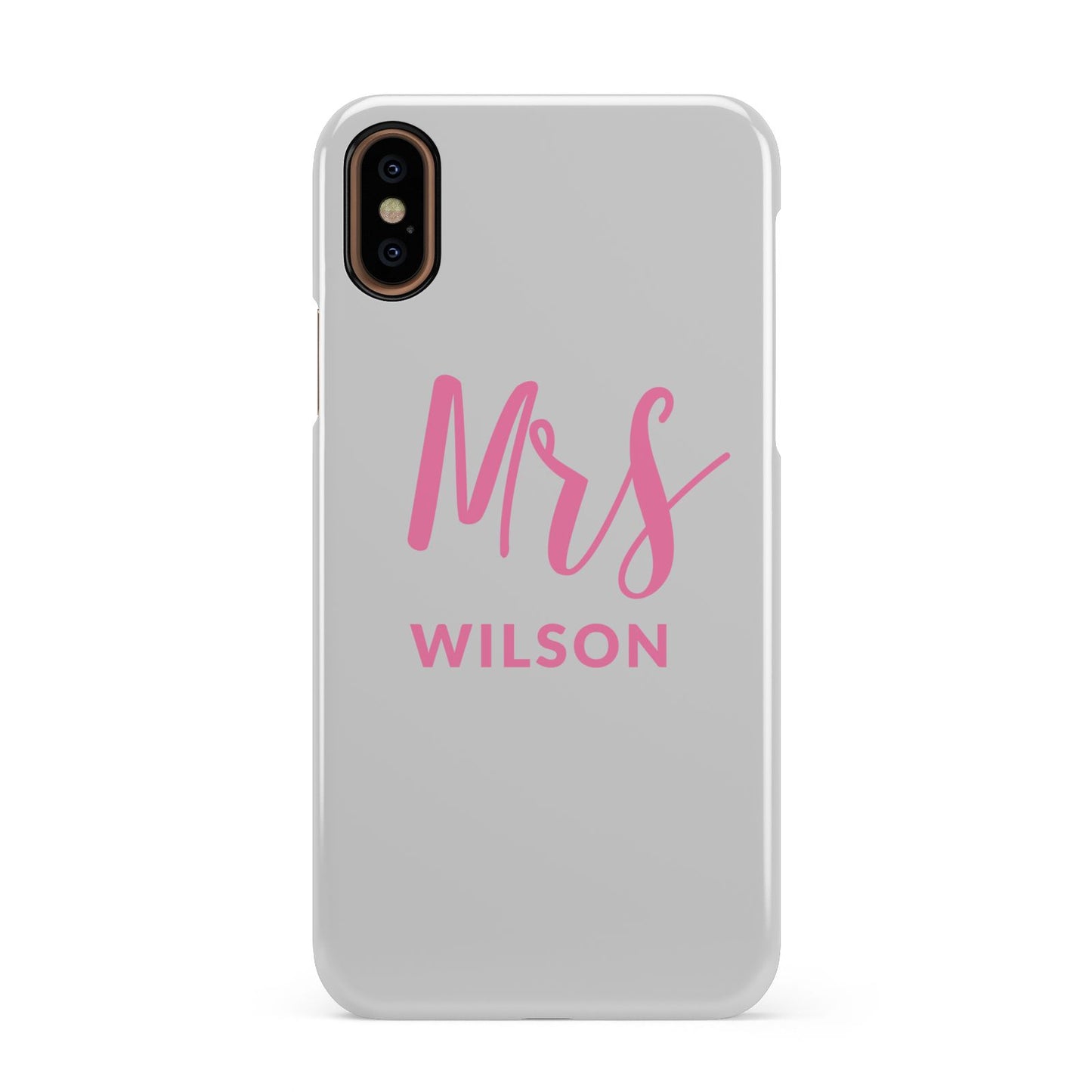 Personalised Mrs Couple Apple iPhone XS 3D Snap Case