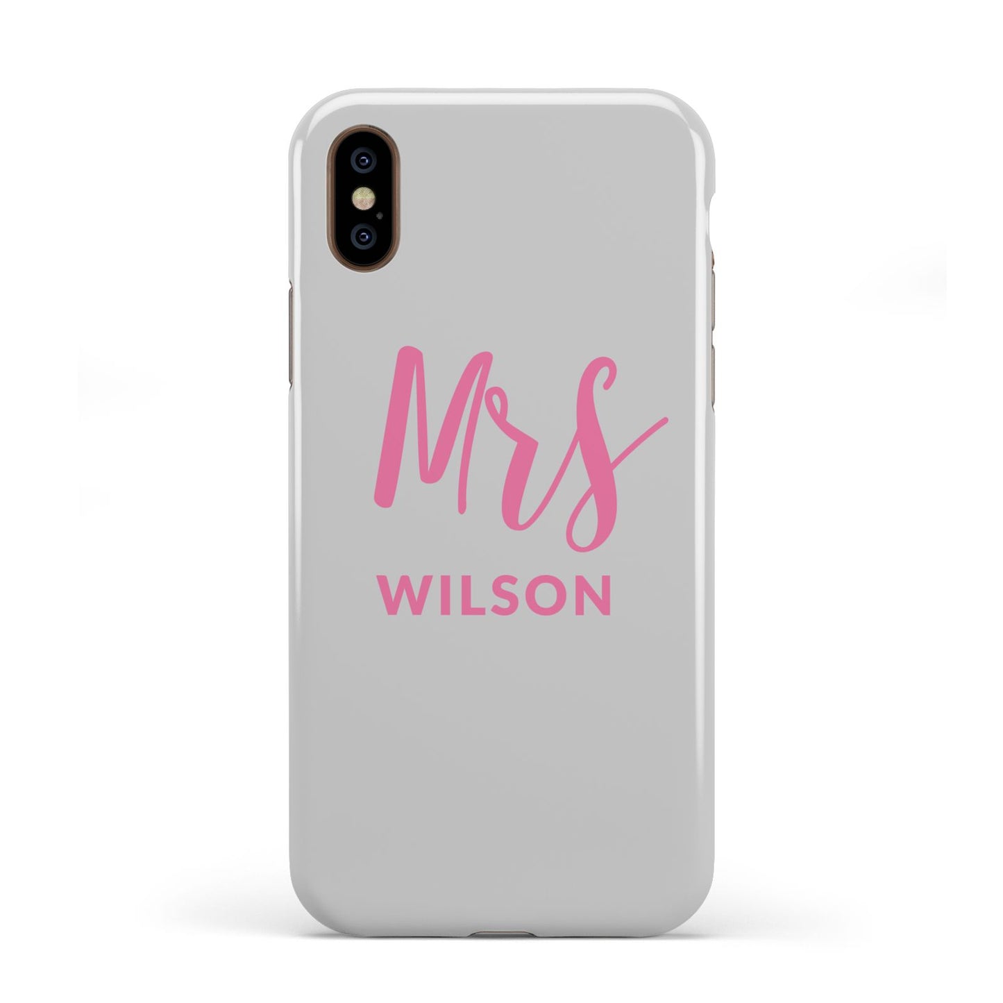 Personalised Mrs Couple Apple iPhone XS 3D Tough