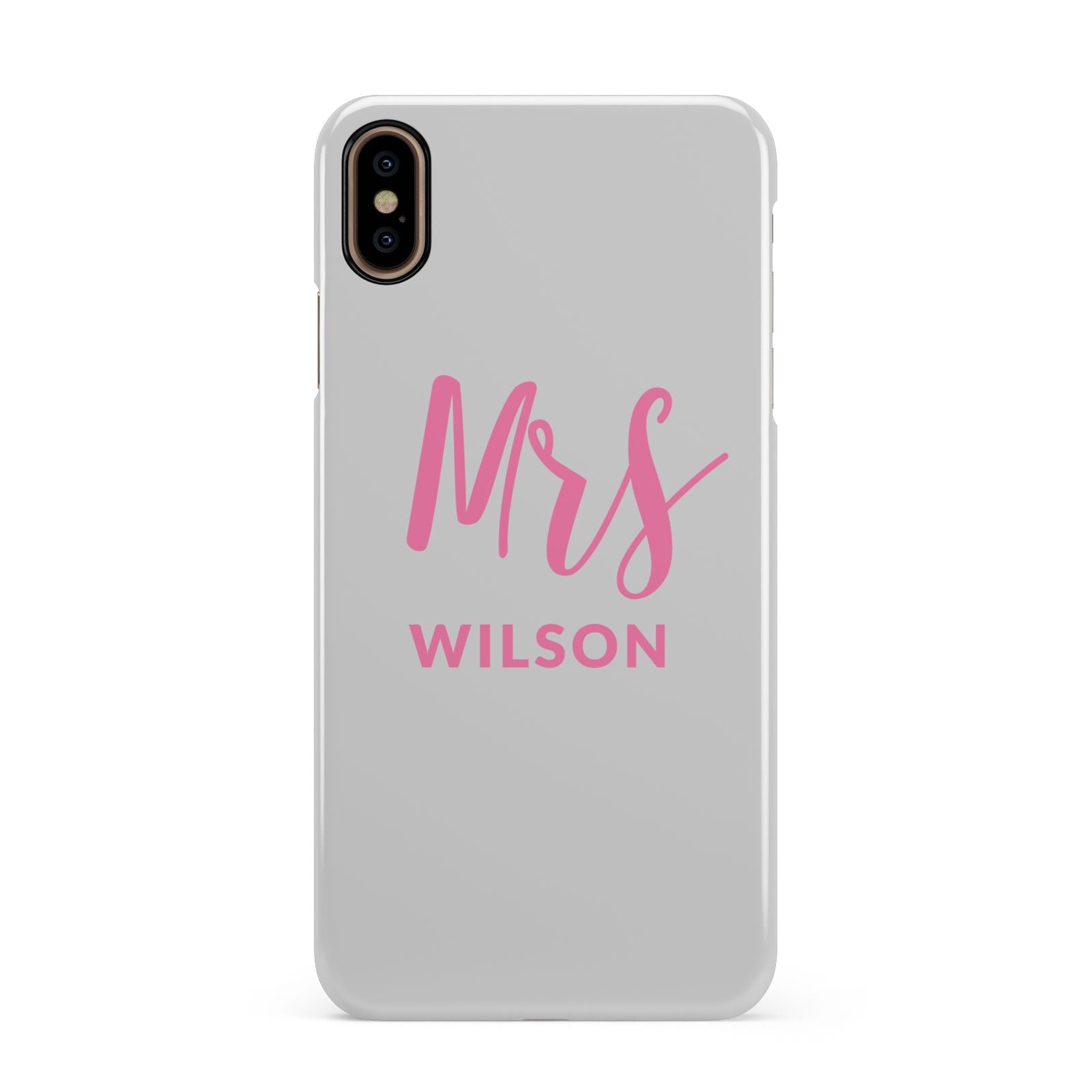 Personalised Mrs Couple Apple iPhone Xs Max 3D Snap Case